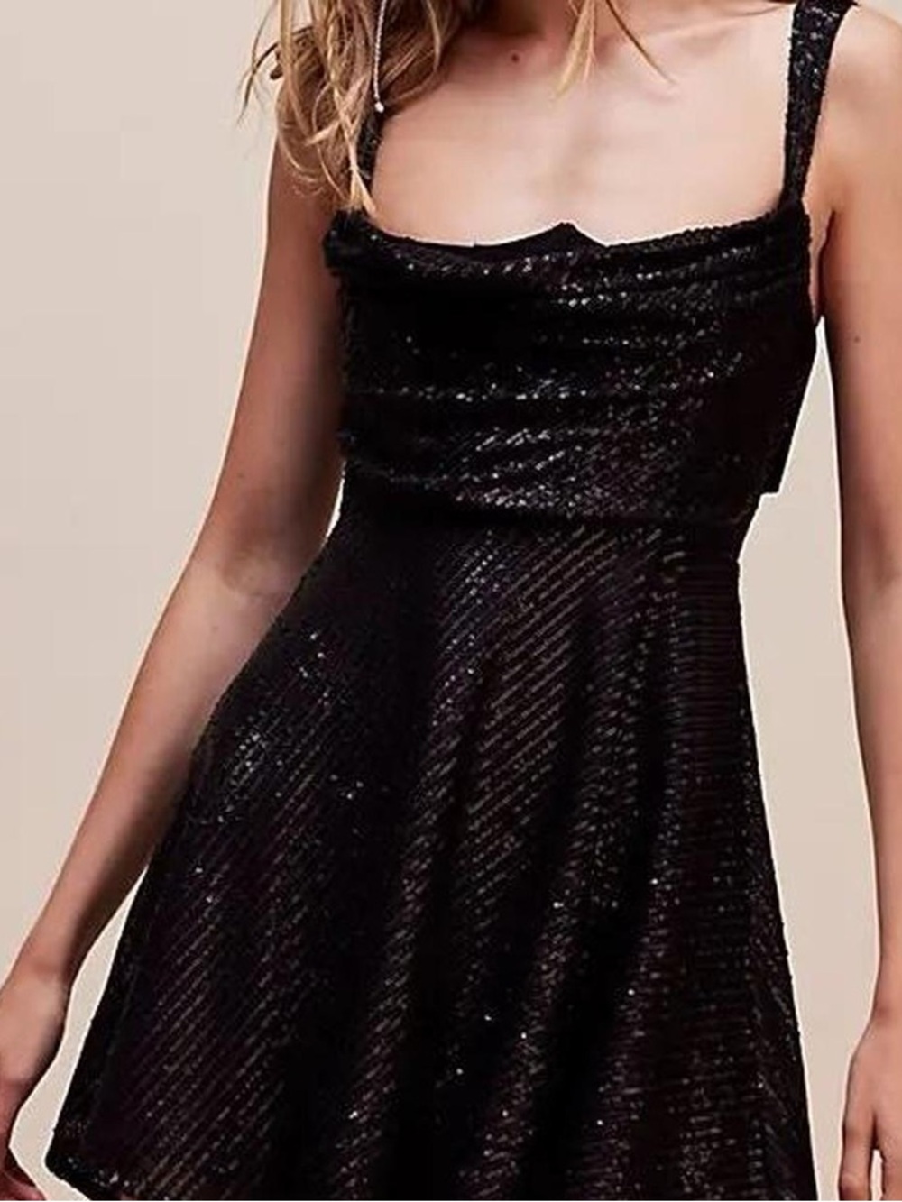 For Love & Lemons Candice Black Sequin Dress
